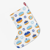 Chanoeka Decoraties Jelly Donut Grote kous Grote Kerstsok (Achterkant (Hangend))