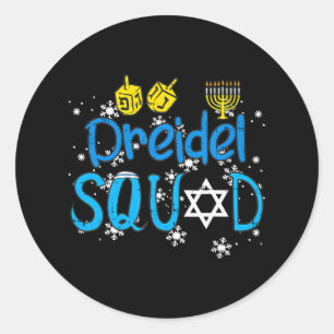 Chanoeka Dereidel Squad Chanoeka Match Jood Ronde Sticker