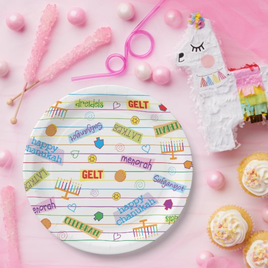 Chanoeka Design Party Papieren Bordje (Feest)