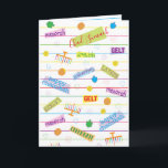 Chanoeka Design Party Wenskaart Feestdagen Kaart<br><div class="desc">"Chanoeka Design Party" Wenskaart met Envelop. Personaliseer door tekst aan de binnenkant van het wenskaart te verwijderen en te vervangen door uw eigen tekst. Ook kan "Chag Sameach" op de voorkant van de kaart worden vervangen. Kies uw favoriete lettertypestijl, -kleur en -grootte. Bedankt voor het stoppen en winkelen door. Zeer...</div>