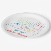 Chanoeka Dinner Party Papieren Bordje (Gekanteld)