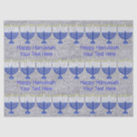 Chanoeka Donkerblauw Menorah Faux Zilver Feestelij Tissuepapier<br><div class="desc">Elegant blauw en zilver Happy Chanoeka tissue papier met blauwe Menora's met een Star Of David ontwerp en witte kaarsen. Dit is een klassieke papieren weefselkeuze voor kinderen en volwassenen tijdens Chanoeka-vieringen. Bezoek mijn winkel voor bijpassende cadeauverpakking items en vakantie decor. Gebruik dit leuke tissuepapier voor een doe-het-zelfproject voor Chanoeka-feestdecoraties...</div>