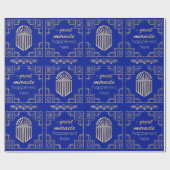 Chanoeka Dreidel Art Deco Design Verpakking Papier (Vlak)