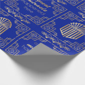 Chanoeka Dreidel Art Deco Design Verpakking Papier (Hoek)