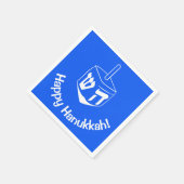 Chanoeka Dreidel Blauw Wit 4Debby Servetten (Hoek)