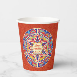 Chanoeka Dreidel Design 8 oz. Papieren Bekers