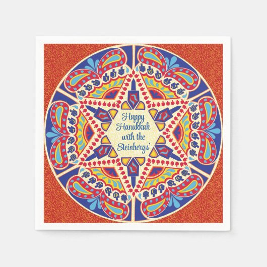 Chanoeka Dreidel Design Servet (Voorkant)