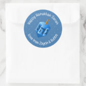 Chanoeka Dreidel Design Sticker Label (Tas)