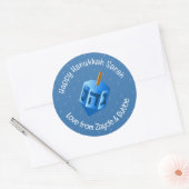 Chanoeka Dreidel Design Sticker Label (Envelop)