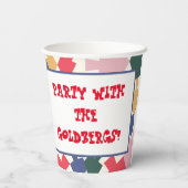 Chanoeka Dreidel Tijd 8 oz. Papieren Bekers (Achterkant)