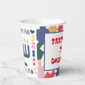 Chanoeka Dreidel Tijd 8 oz. Papieren Bekers (Links)