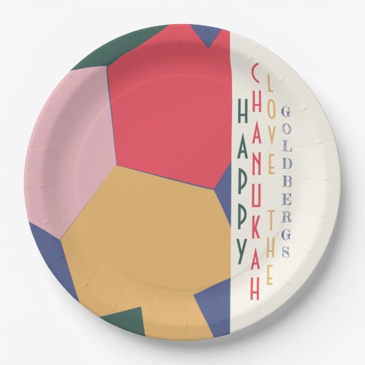 Chanoeka Dreidel Tijd Papieren Bordje (Voorkant)