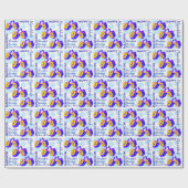 Chanoeka Dreidels Kleurrijke Patroon Gepersonalise Cadeaupapier (Vlak)