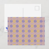 Chanoeka Dreidels + Sterren Briefkaart (Voorkant / Achterkant)