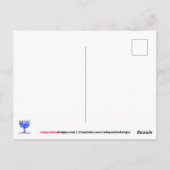 Chanoeka Dreidels + Sterren Briefkaart (Achterkant)