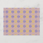 Chanoeka Dreidels + Sterren Briefkaart (Voorkant)