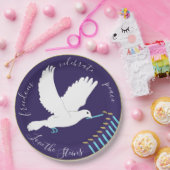 Chanoeka duif ontwerp papieren bordje (Feest)