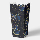 Chanoeka Een groot wonder donkerblauw Bedankdoosjes (Achterkant)