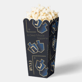 Chanoeka Een groot wonder donkerblauw Bedankdoosjes