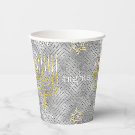 Chanoeka Elegant Menorah Papieren Bekers