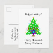 Chanoeka en Kerst samen vakantie Kaart (Voorkant / Achterkant)