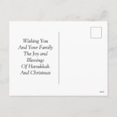 Chanoeka en Kerst samen vakantie Kaart (Achterkant)