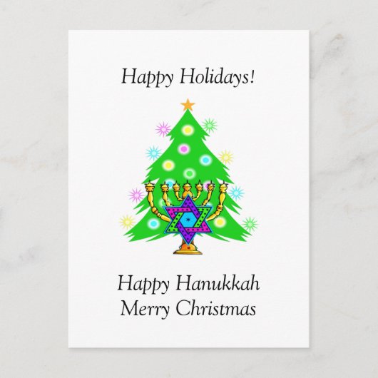 Chanoeka en Kerst samen vakantie Kaart (Voorkant)