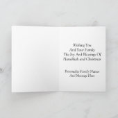 Chanoeka en Kerst samen vakantie Kaart (Binnen)