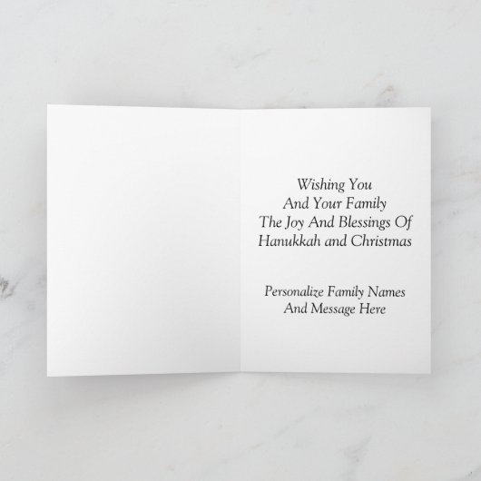 Chanoeka en Kerst samen vakantie Kaart (Binnen)