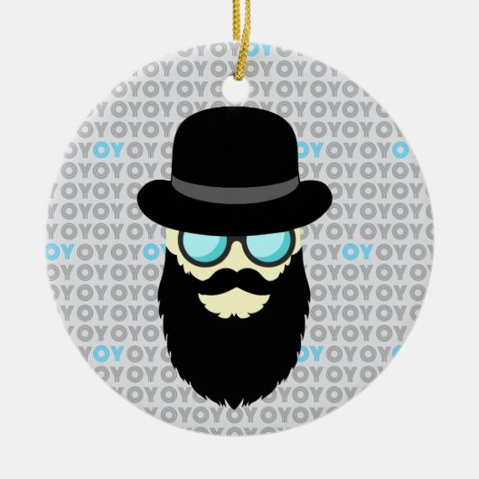 Chanoeka en Kerstmis Keramisch Ornament (Voorkant)