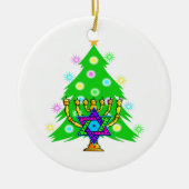 Chanoeka en Kerstmis Keramisch Ornament (Voorkant)