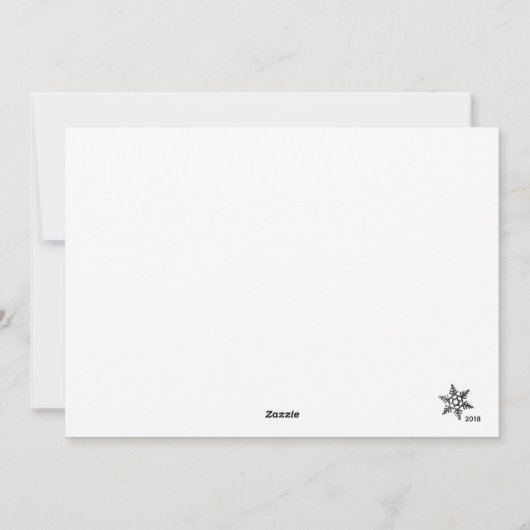 Chanoeka en Kerstmis Moderne Foto Kaart Blauw (Achterkant)