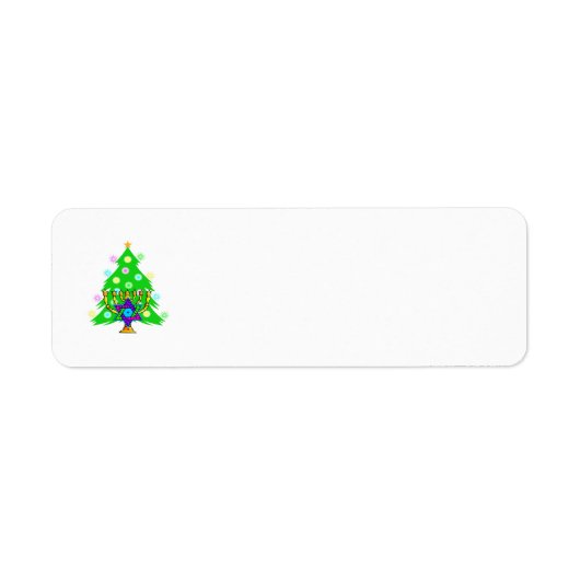 Chanoeka en Kerstmis samen Etiket (Voorkant)