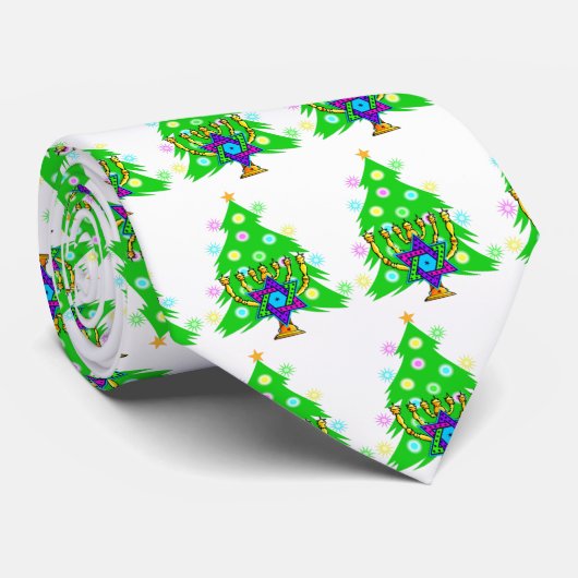 Chanoeka en Kerstmis Stropdas (Opgerold)