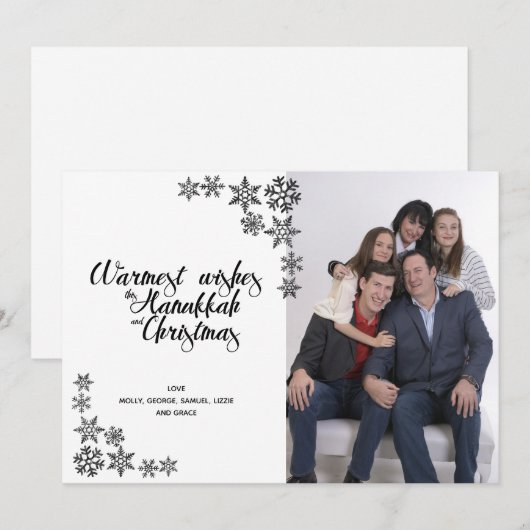 Chanoeka en moderne kerstkaart (Voorkant / Achterkant)