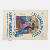 Chanoeka FAMILY REUNION Aangepaste Fotonaam HANUKK Theedoek (Horizontaal)