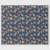 Chanoeka fantasievoedsel cadeaupapier (Vlak)