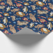 Chanoeka fantasievoedsel cadeaupapier (Hoek)