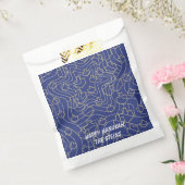 Chanoeka Favor Bag, "Elegante Dreidels en Sterren" Bedankzakje (Gezegeld)