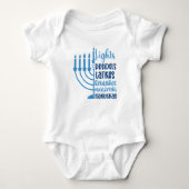 Chanoeka feestelijk ontwerp voor baby's romper (Voorkant)