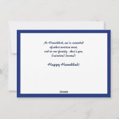 Chanoeka Festival van de Lichten Foto Charm✡️, Feestdagenkaart (Achterkant)