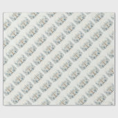 Chanoeka Festival van Licht met Menorah en Lily Cadeaupapier (Vlak)