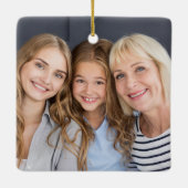 Chanoeka Foto Vrede Liefde Lichtgele Menorah Keramisch Ornament (Achterkant)