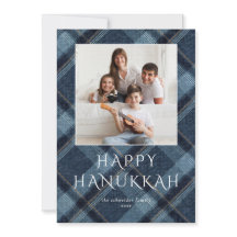 Chanoeka Foto's Blauw Plaid