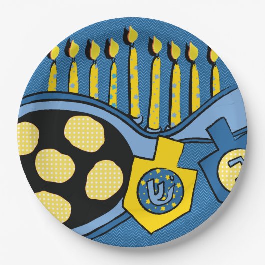 Chanoeka frituren latkes papier Bord (Voorkant)