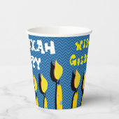 Chanoeka Frying Latkes 8 oz. Papieren Bekers (Links)