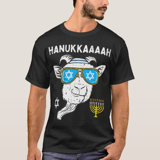 Chanoeka geitenboer Joods Boerderij T-shirt (Voorkant)