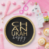 Chanoeka Gelukkige Gouden Brieven Papieren Bordje (Feest)