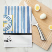 Chanoeka gepersonaliseerd theedoek (Quarter Fold)