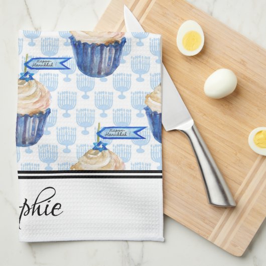 Chanoeka gepersonaliseerd theedoek (Quarter Fold)